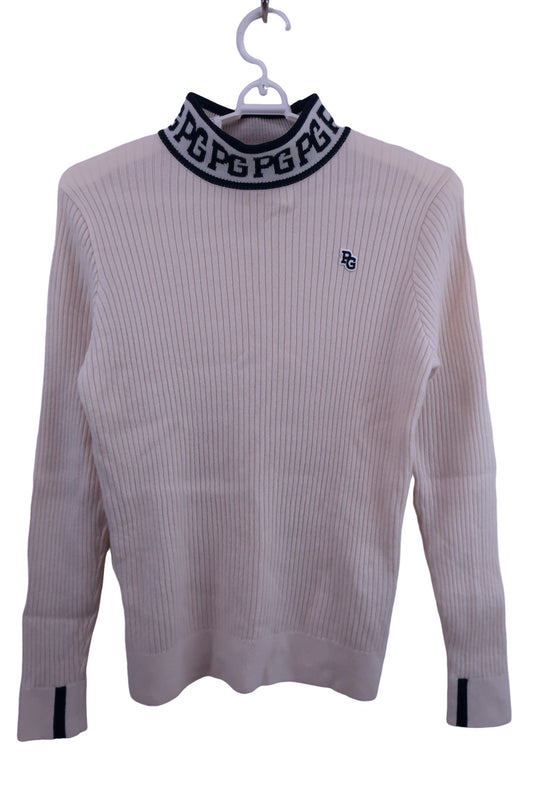 PEARLY GATES(パーリーゲイツ) ハイネックセーター クリーム色 レディース 1 055-3274102 A-1