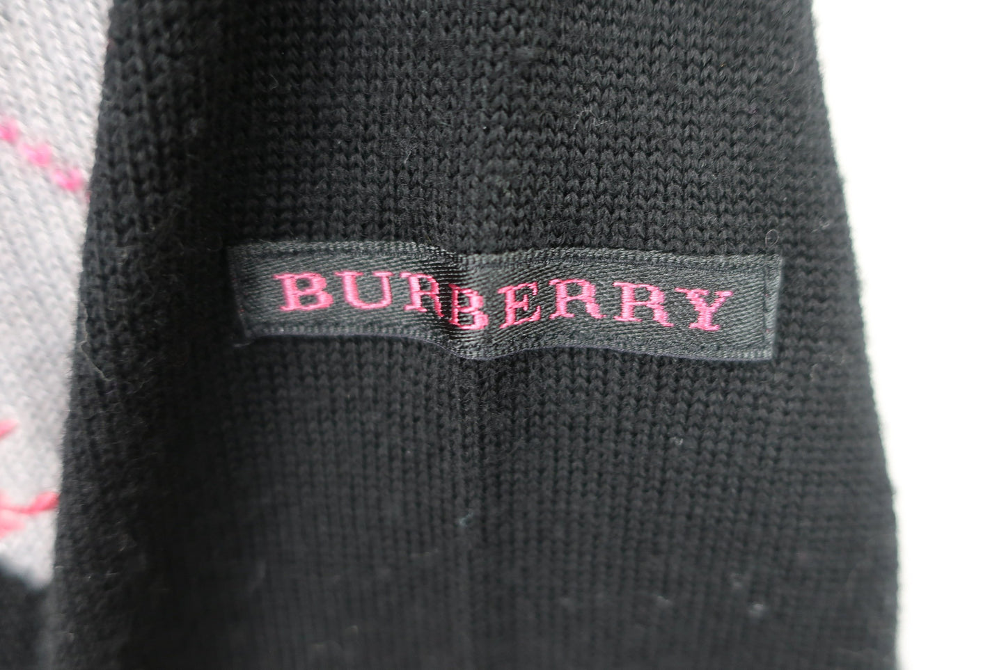 BURBERRY GOLF(バーバリーゴルフ) ハーフジップニットシャツ 黒アーガイル柄 レディース M A-3