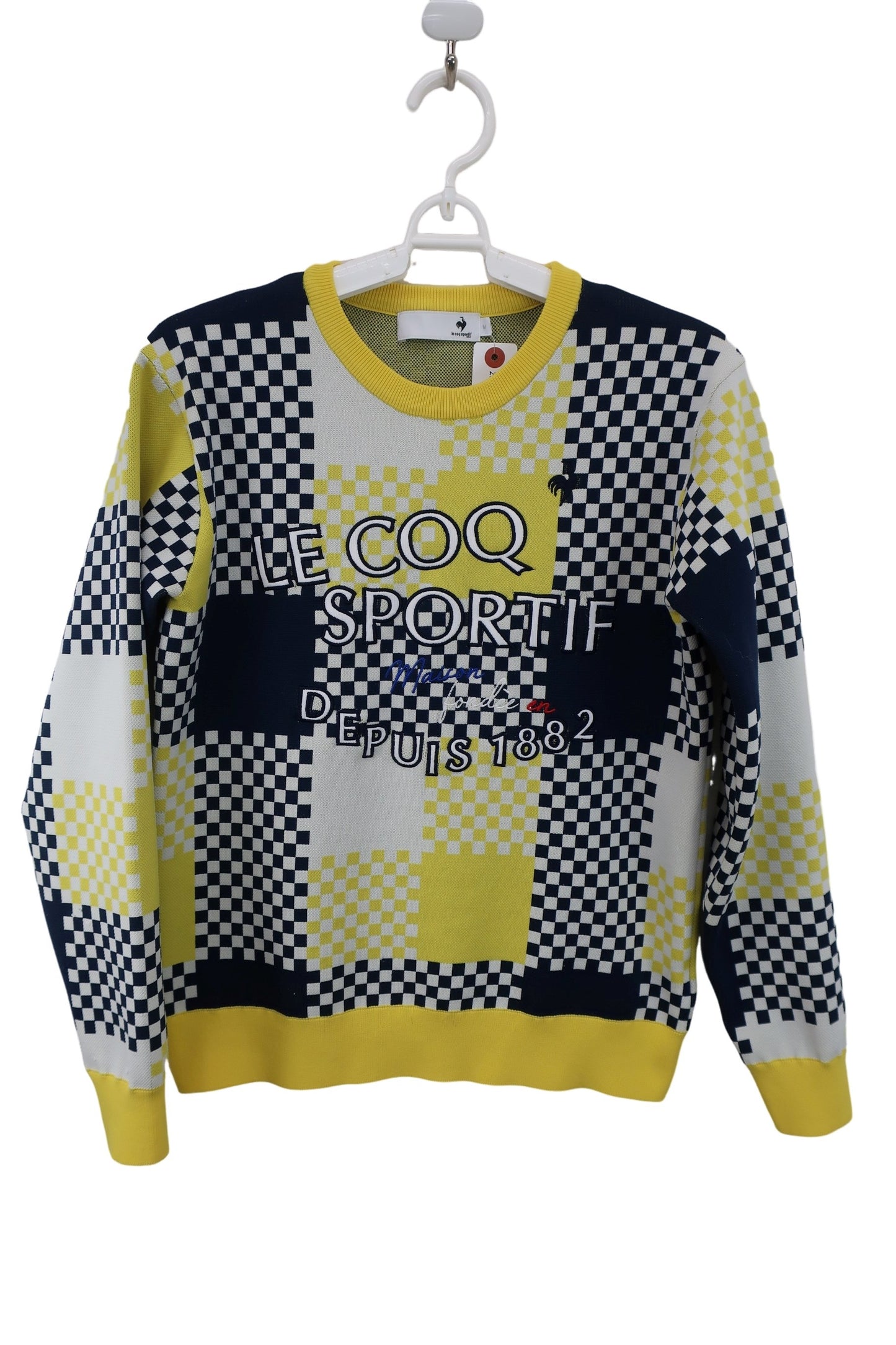 le coq sportif(ルコックスポルティフ) セーター 白黄色ネイビー レディース M A-1
