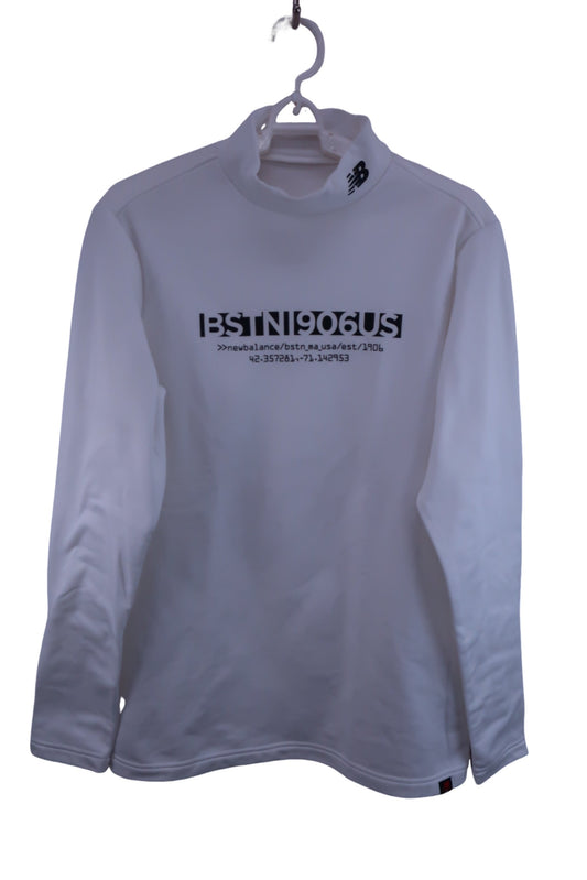 New Balance golf(ニューバランスゴルフ) 長袖モックネックシャツ 白 メンズ 5 012-0267202 B-1