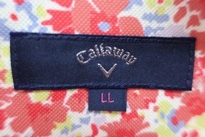Callaway(キャロウェイ) ポロシャツ 赤系総柄 レディース LL 241-1134809 A-3