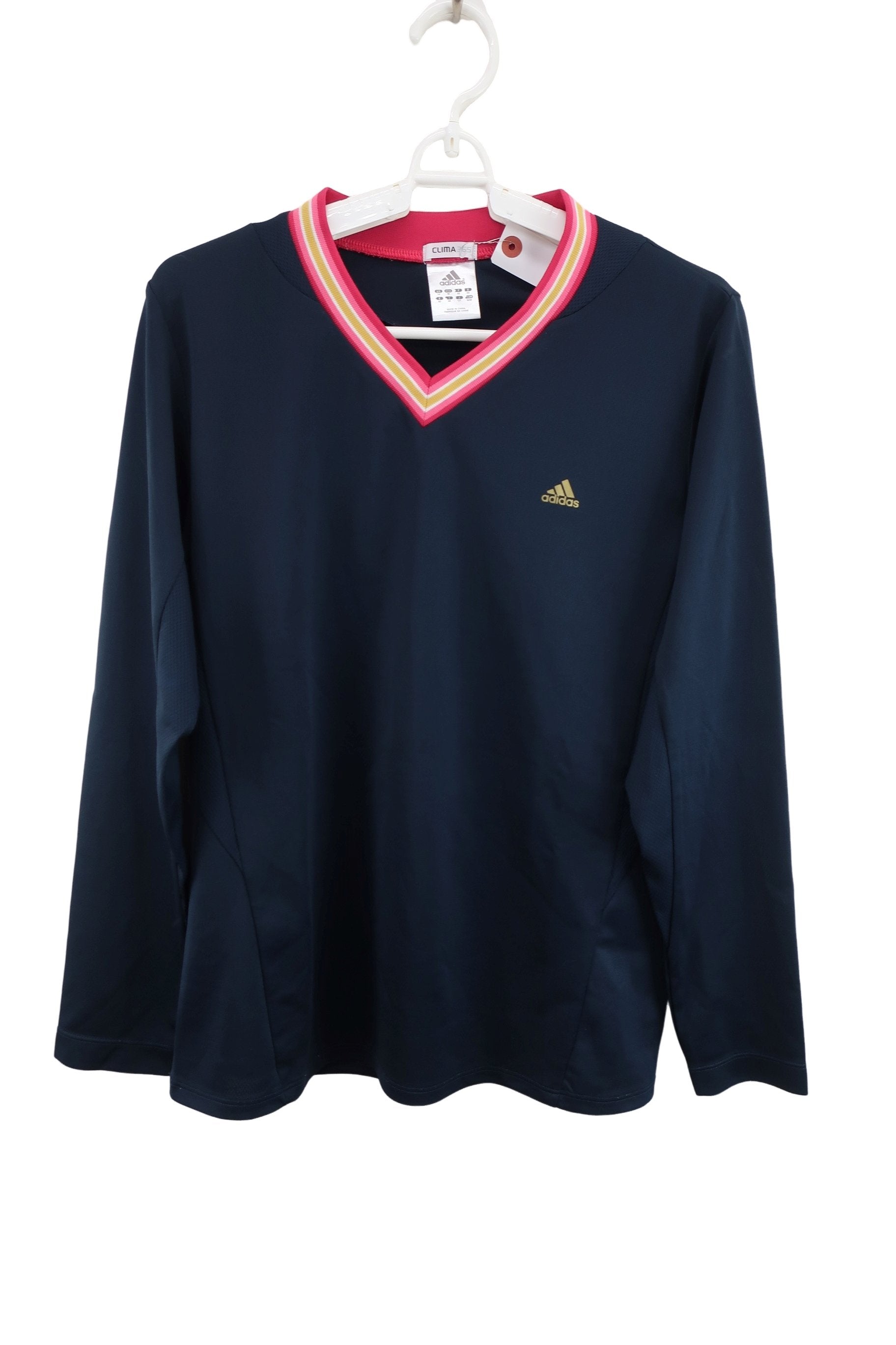 adidas(アディダス) Vネックシャツ ネイビー レディース OT A-1