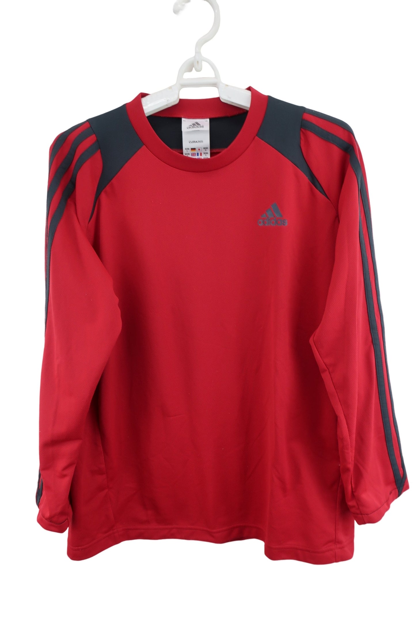 adidas(アディダス) 長袖シャツ 赤グレー レディース M B-1