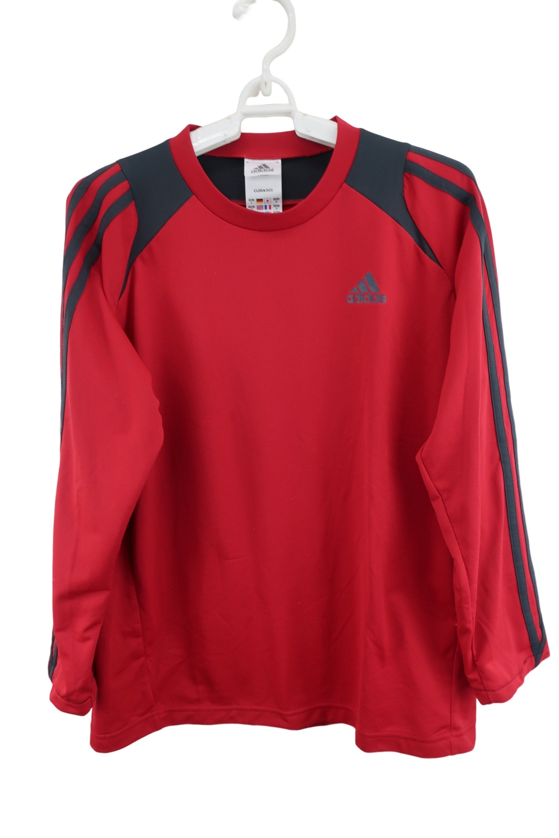 adidas(アディダス) 長袖シャツ 赤グレー レディース M B-1