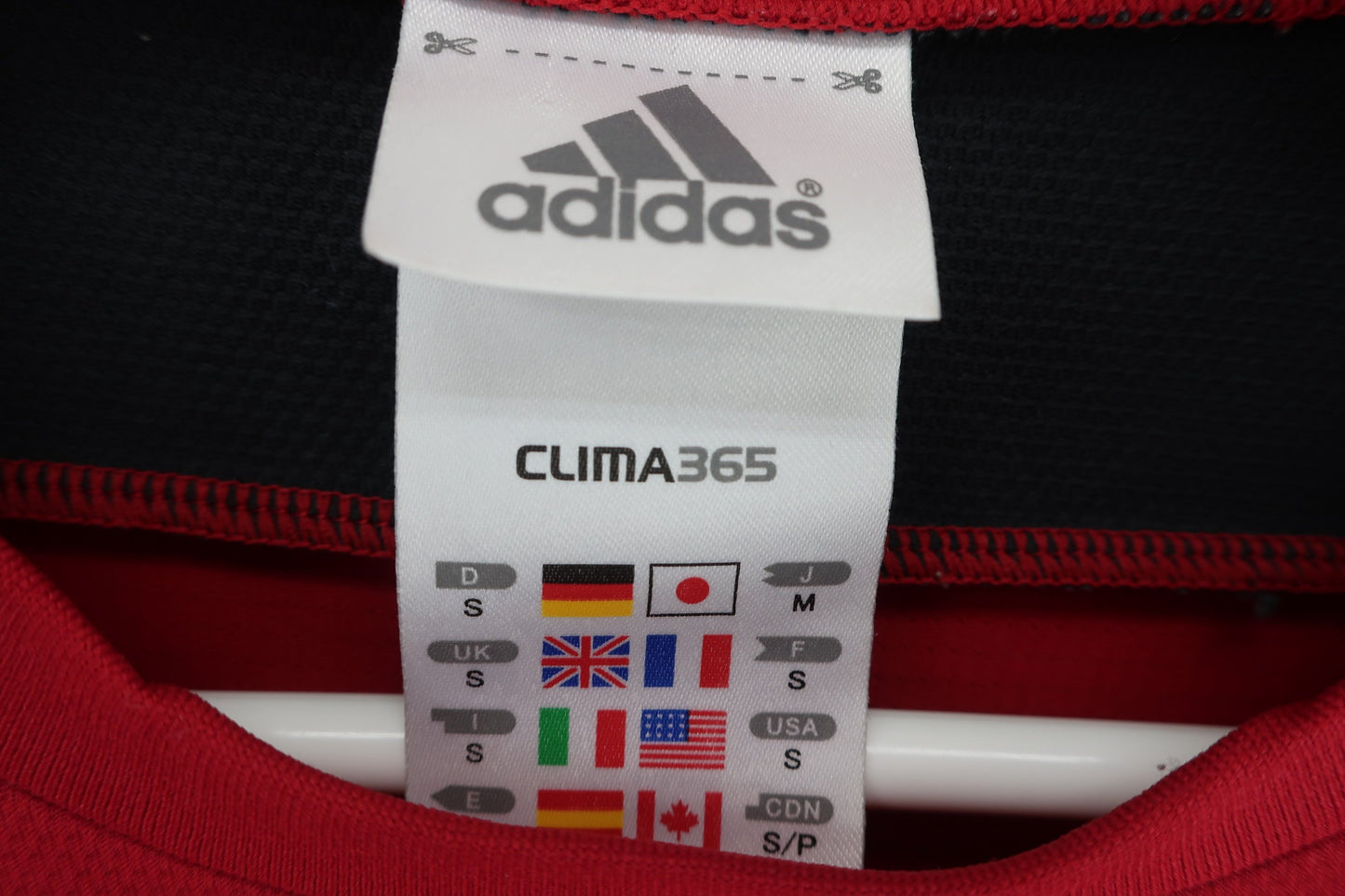 adidas(アディダス) 長袖シャツ 赤グレー レディース M B-3