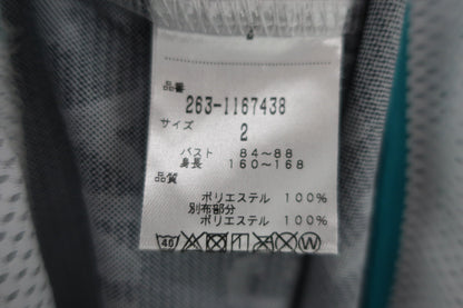 Jack Bunny(ジャックバニー) 半袖ハーフジップシャツ 白黒ロゴ柄 レディース 2 263-1167438 A-6