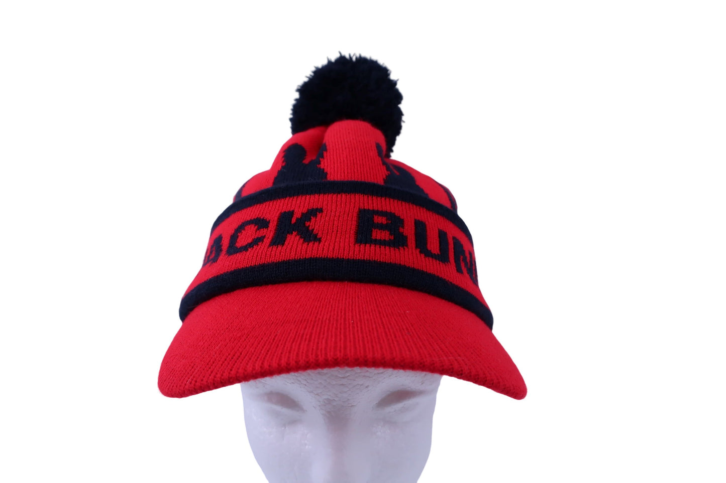 Jack Bunny(ジャックバニー) ニットキャップ 赤ネイビー レディース フリーサイズ A-1