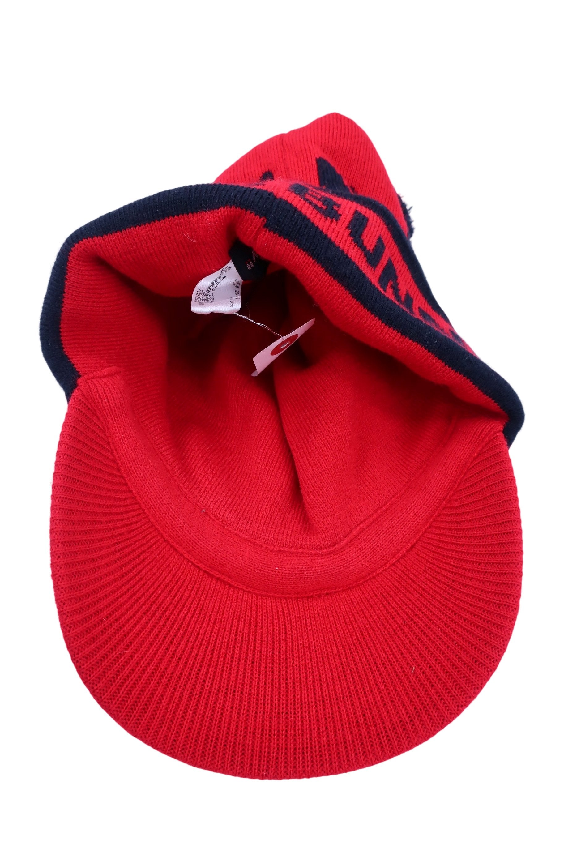 Jack Bunny(ジャックバニー) ニットキャップ 赤ネイビー レディース フリーサイズ A-5