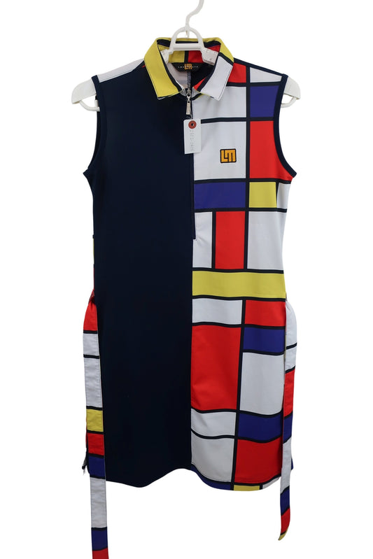 LOUDMOUTH(ラウドマウス) ワンピース ネイビー白カラフル レディース S B-1