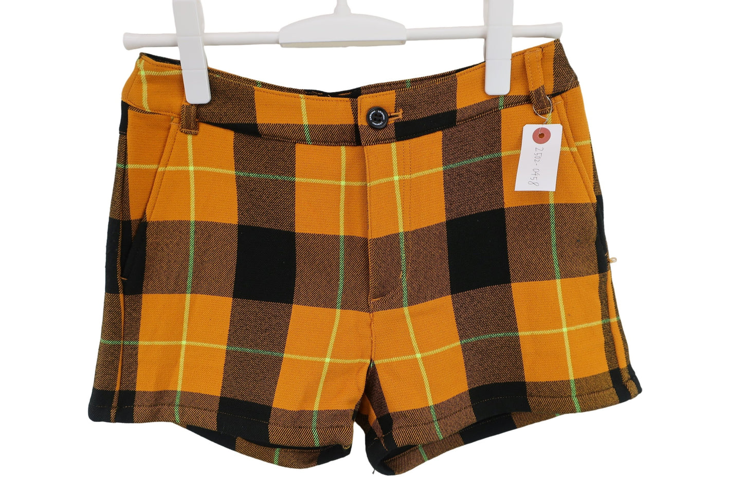 VIVA HEART(ビバハート) ショートパンツ オレンジチェック レディース 38 B-1