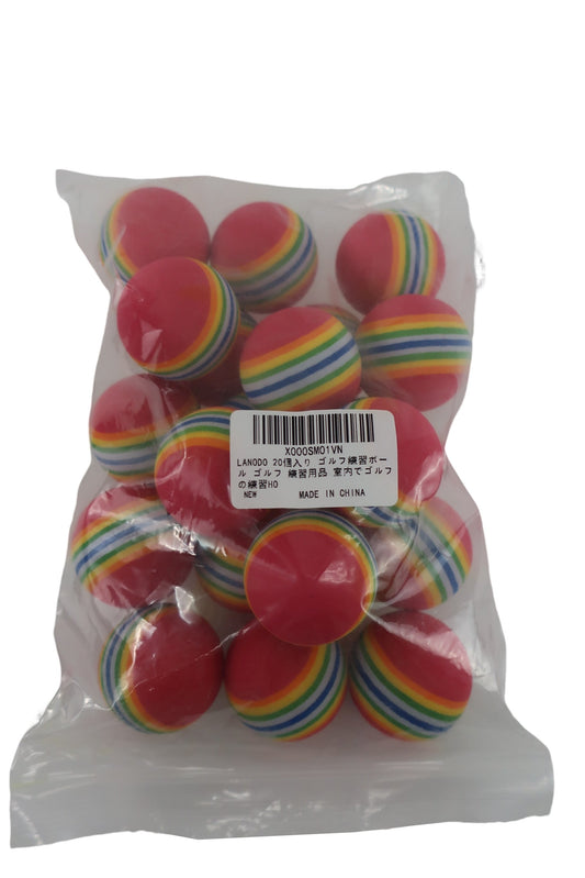 LANODO 室内練習用ゴルフボール 赤 20球 A