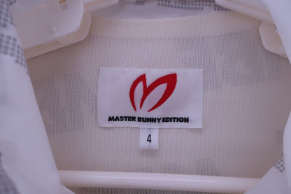 MASTER BUNNY EDITION(マスターバニーエディション) ウィンドブレーカー 白グレーロゴ柄 メンズ 4 758-0120303 N-2