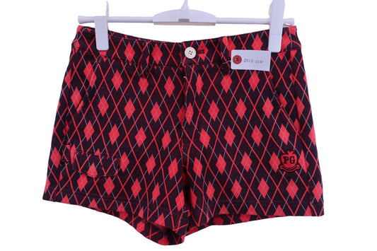 PEARLY GATES(パーリーゲイツ) ショートパンツ 赤アーガイル柄 レディース 0 055-6232904 A-1
