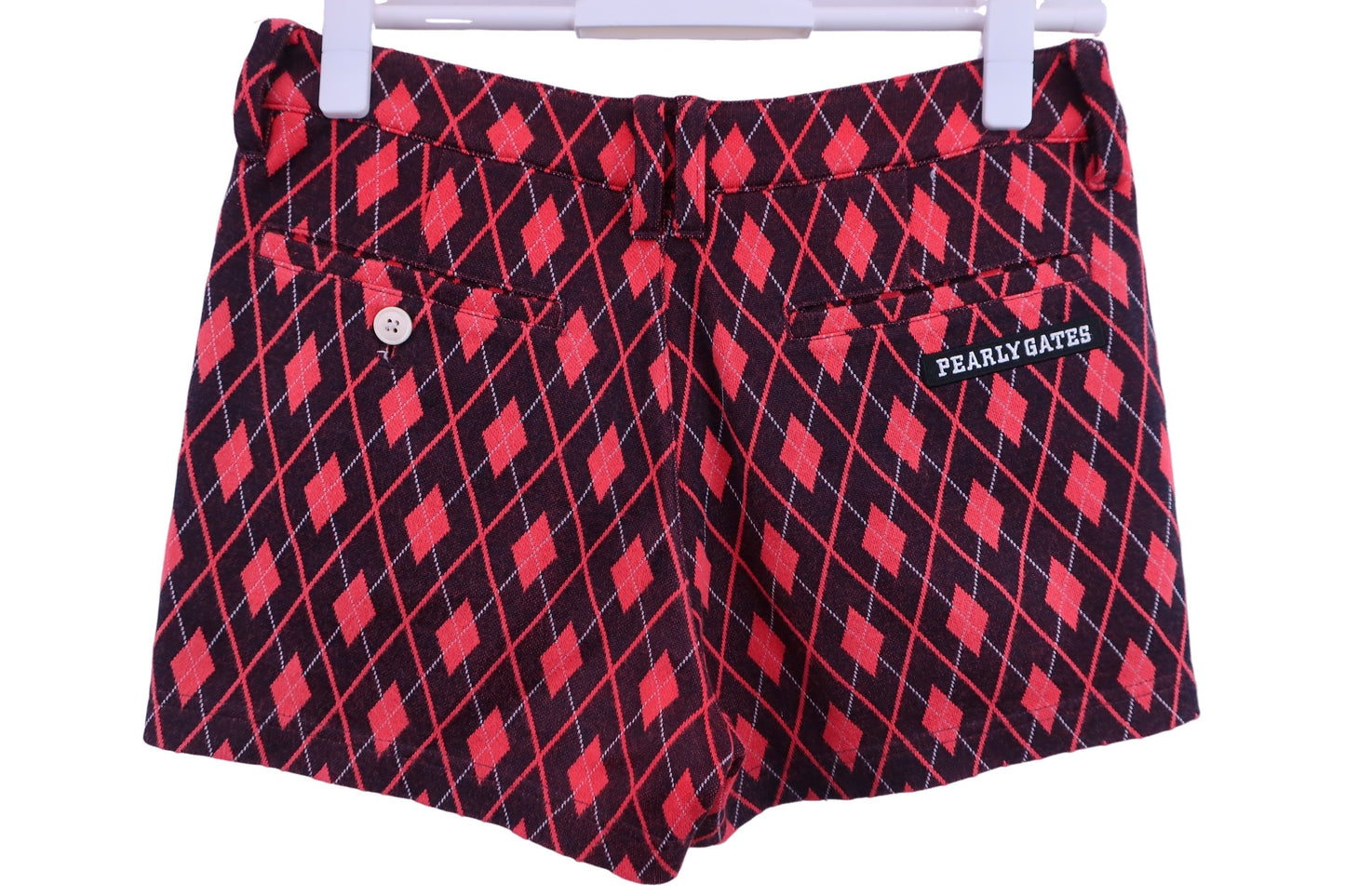 PEARLY GATES(パーリーゲイツ) ショートパンツ 赤アーガイル柄 レディース 0 055-6232904 A-3