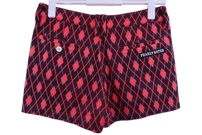 PEARLY GATES(パーリーゲイツ) ショートパンツ 赤アーガイル柄 レディース 0 055-6232904 A-3