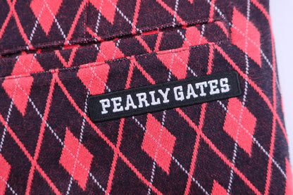 PEARLY GATES(パーリーゲイツ) ショートパンツ 赤アーガイル柄 レディース 0 055-6232904 A-4