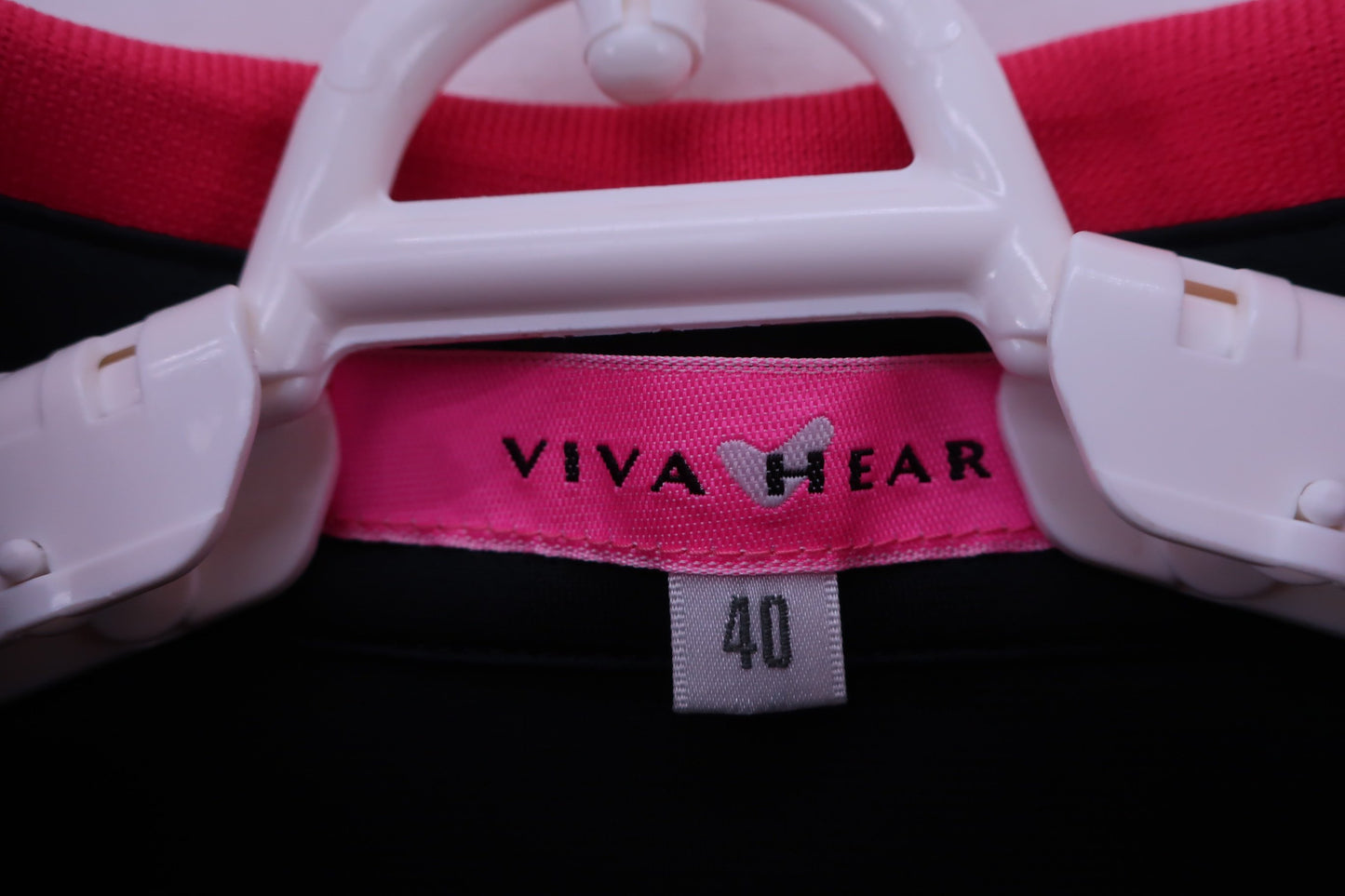 VIVA HEART(ビバハート) ポロシャツ 黒ピンク レディース 40 A-3