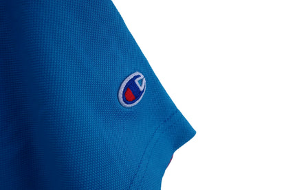 Champion(チャンピオン) 半袖モックネックシャツ 水色 メンズ M A-5
