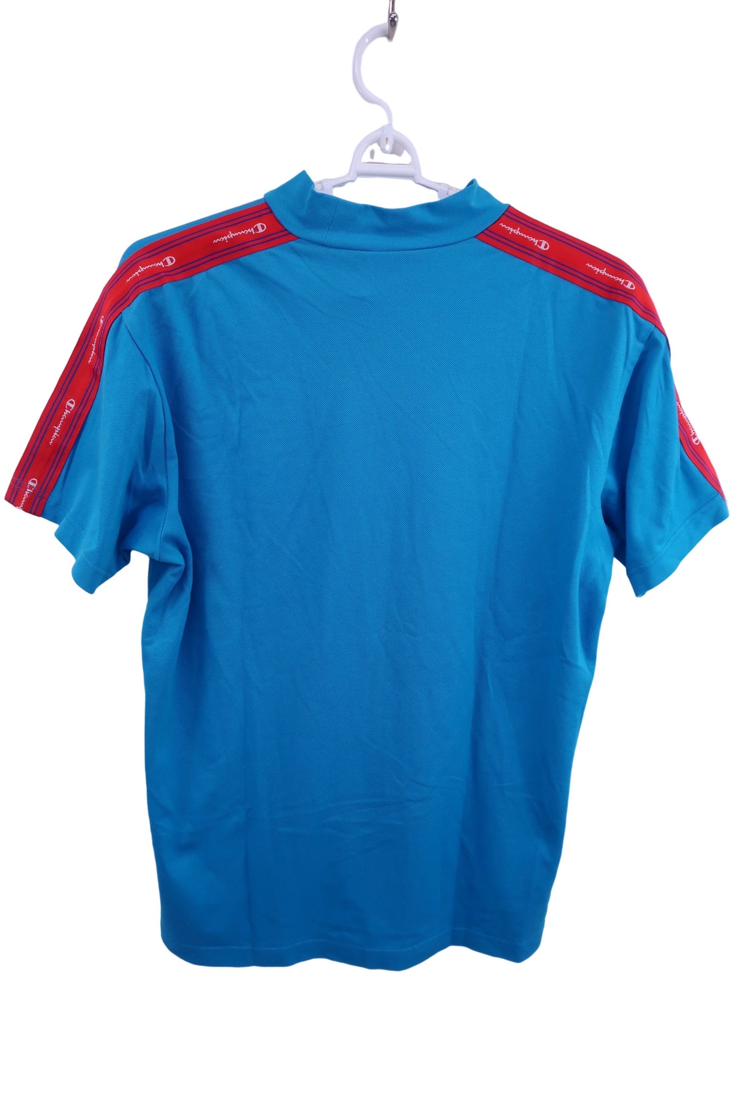 Champion(チャンピオン) 半袖モックネックシャツ 水色 メンズ M A-6