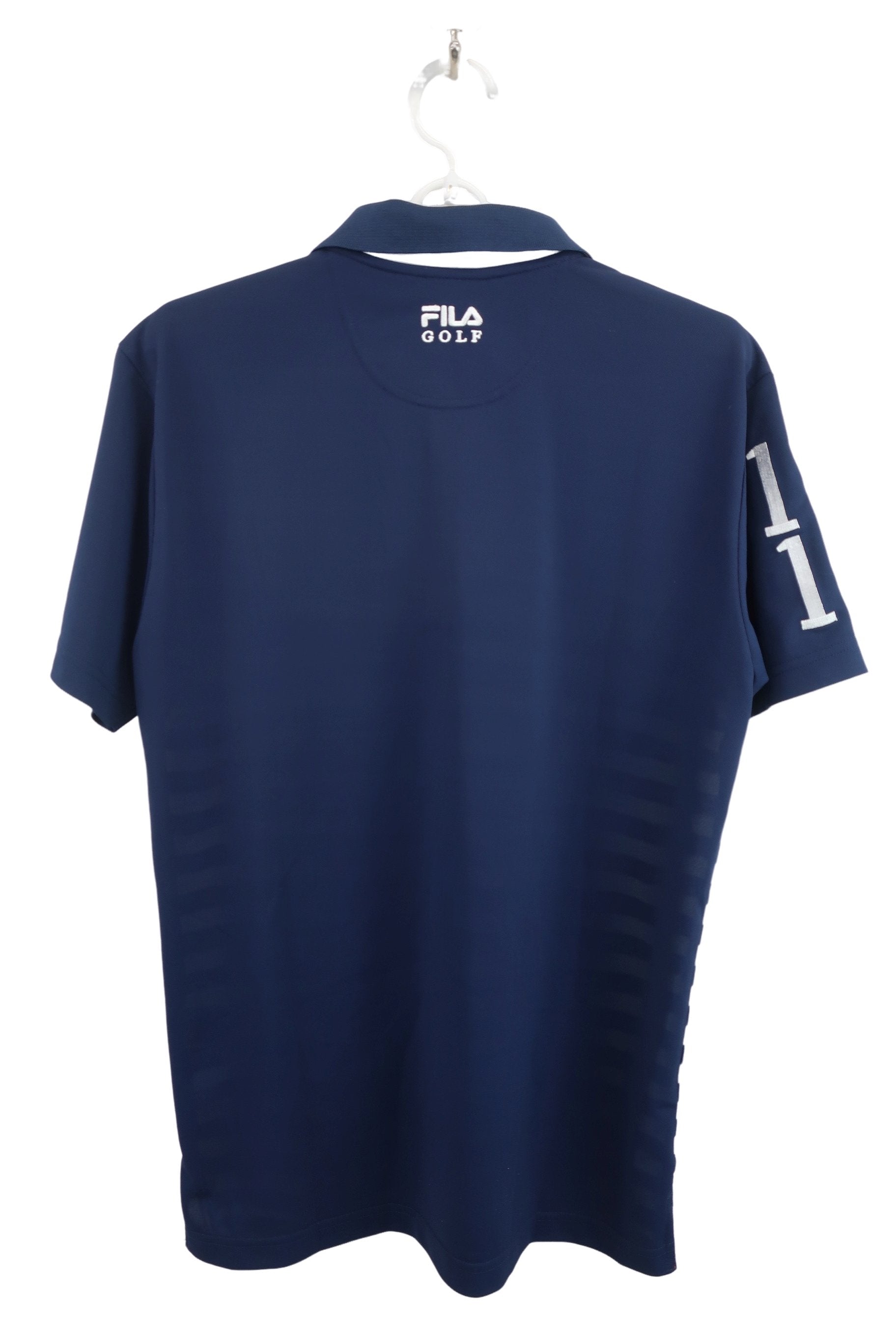 FILA GOLF(フィラゴルフ) ポロシャツ ネイビー白ボーダー メンズ M A-4