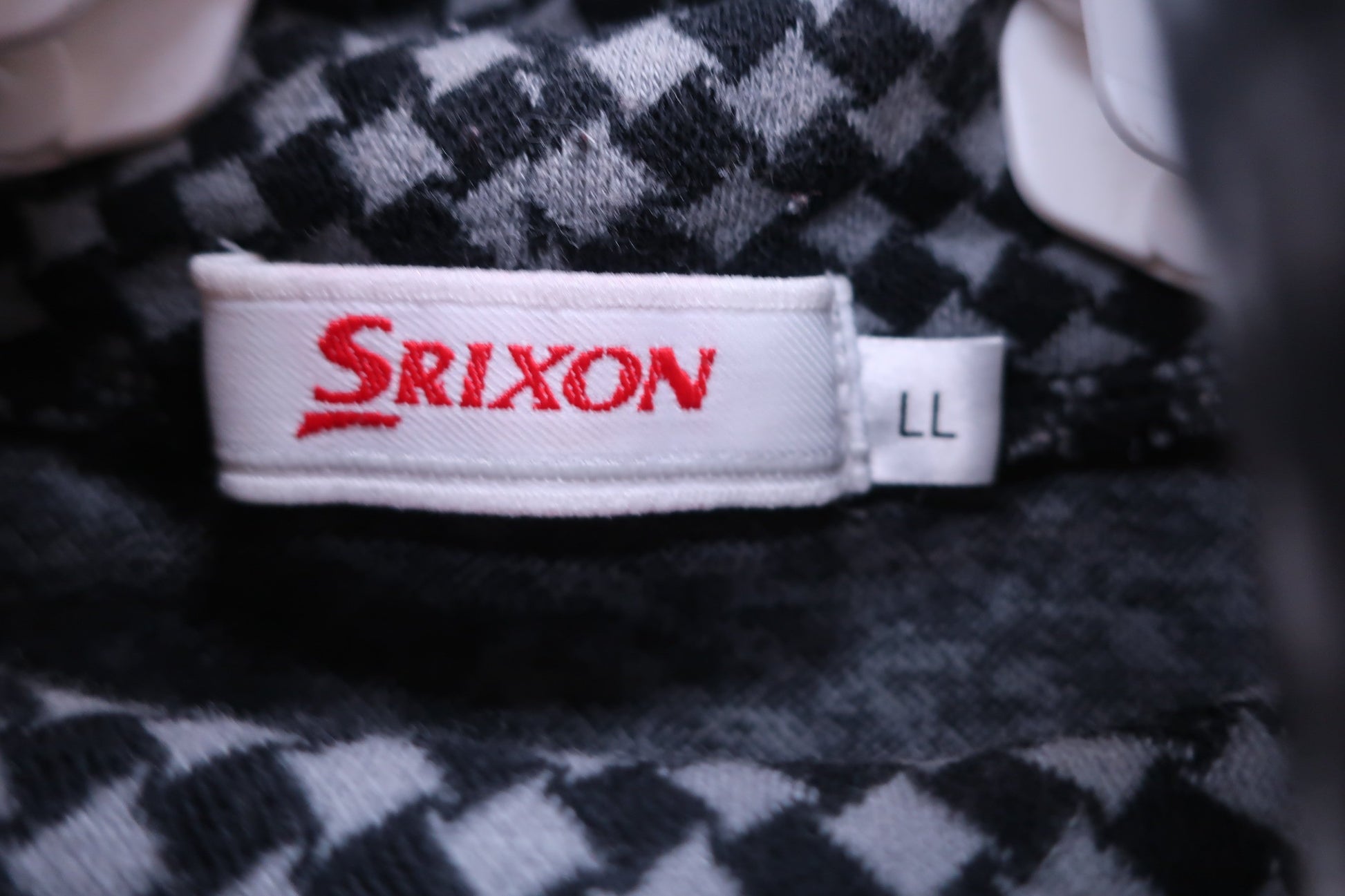 SRIXON(スリクソン) 長袖ハイネックシャツ グレー黒チェック レディース LL B-2