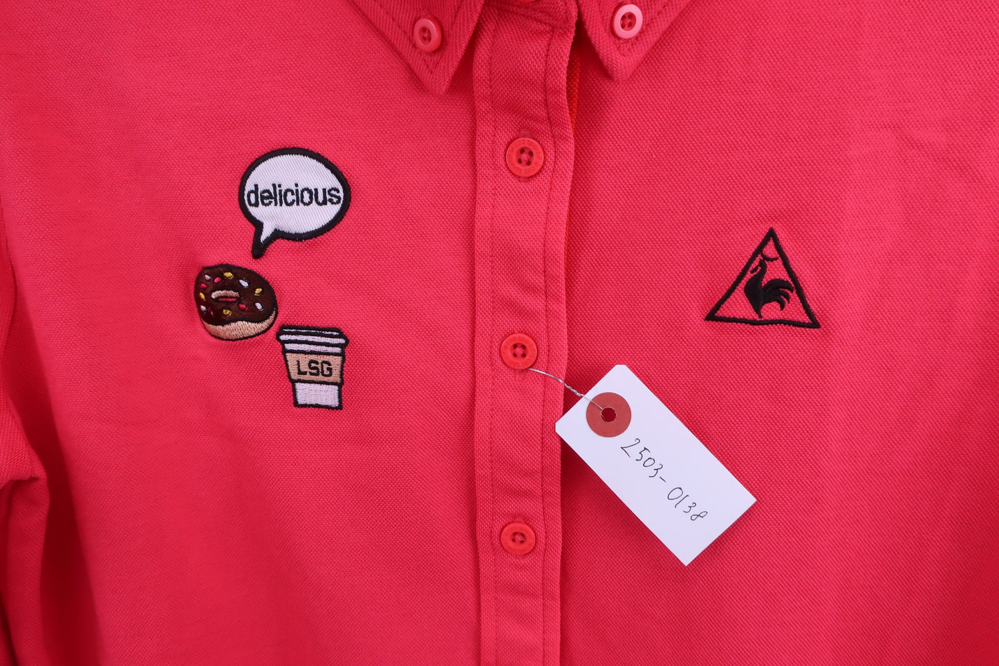 le coq sportif(ルコックスポルティフ) 長袖ポロシャツ 赤 レディース LL A-3