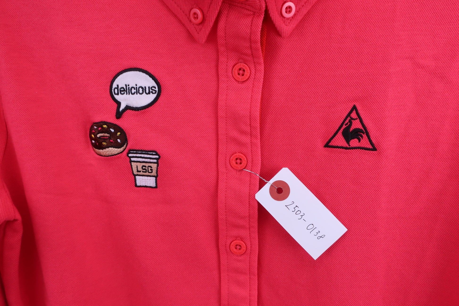 le coq sportif(ルコックスポルティフ) 長袖ポロシャツ 赤 レディース LL A-3