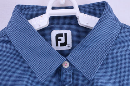 FOOTJOY(フットジョイ) 長袖ポロシャツ 青総柄 レディース L A-3