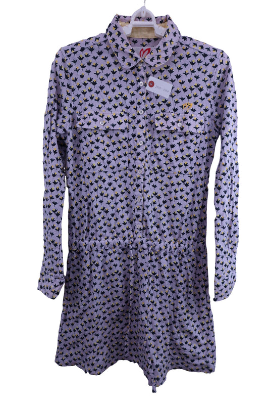 MASTER BUNNY EDITION(マスターバニーエディション) 長袖ワンピース 紫総柄 レディース 0 159-8124302 B-1