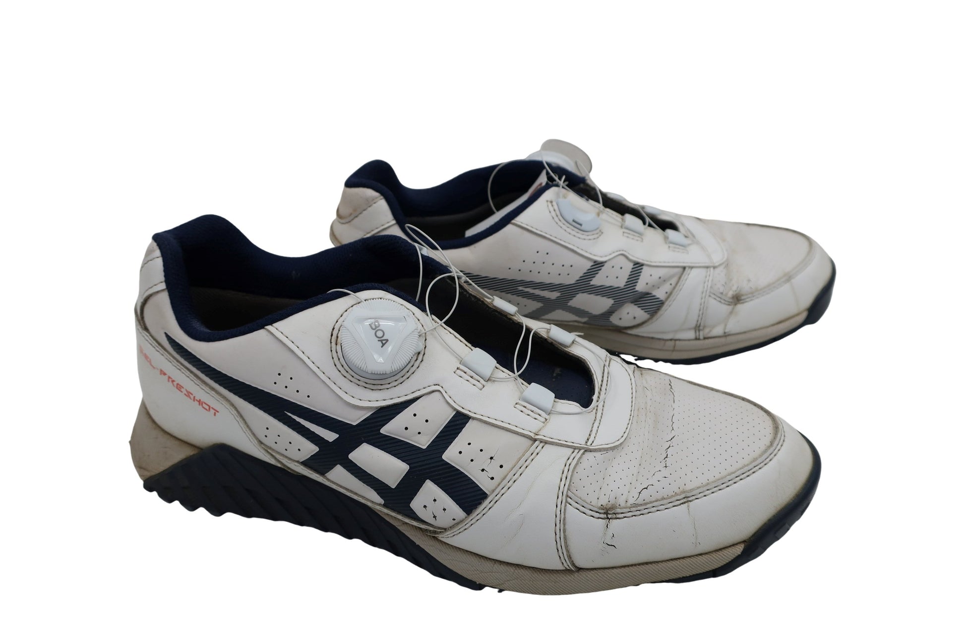 asics(アシックス) ダイヤル式ゴルフシューズ 白青 メンズ 26.5cm C-3