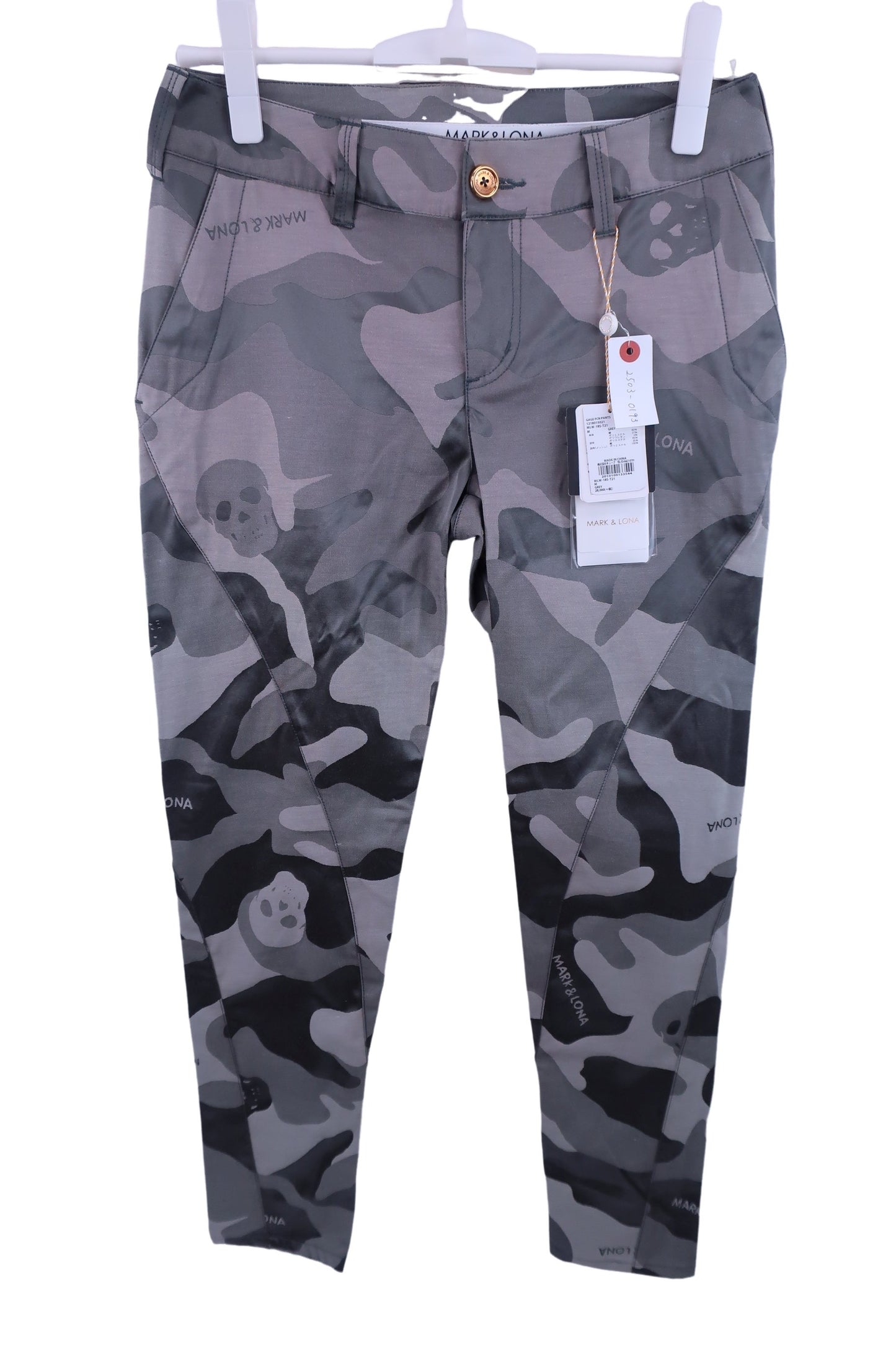 MARK&LONA(マークアンドロナ) パンツ グレーカモフラ柄 レディース M MLW-18S-T21 N-1