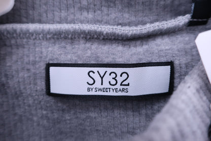 SY32 by SWEET YEARS モックネックシャツ グレー メンズ L SYG-24A010ABS N-3