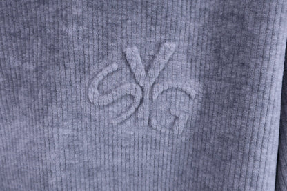 SY32 by SWEET YEARS モックネックシャツ グレー メンズ L SYG-24A010ABS N-4