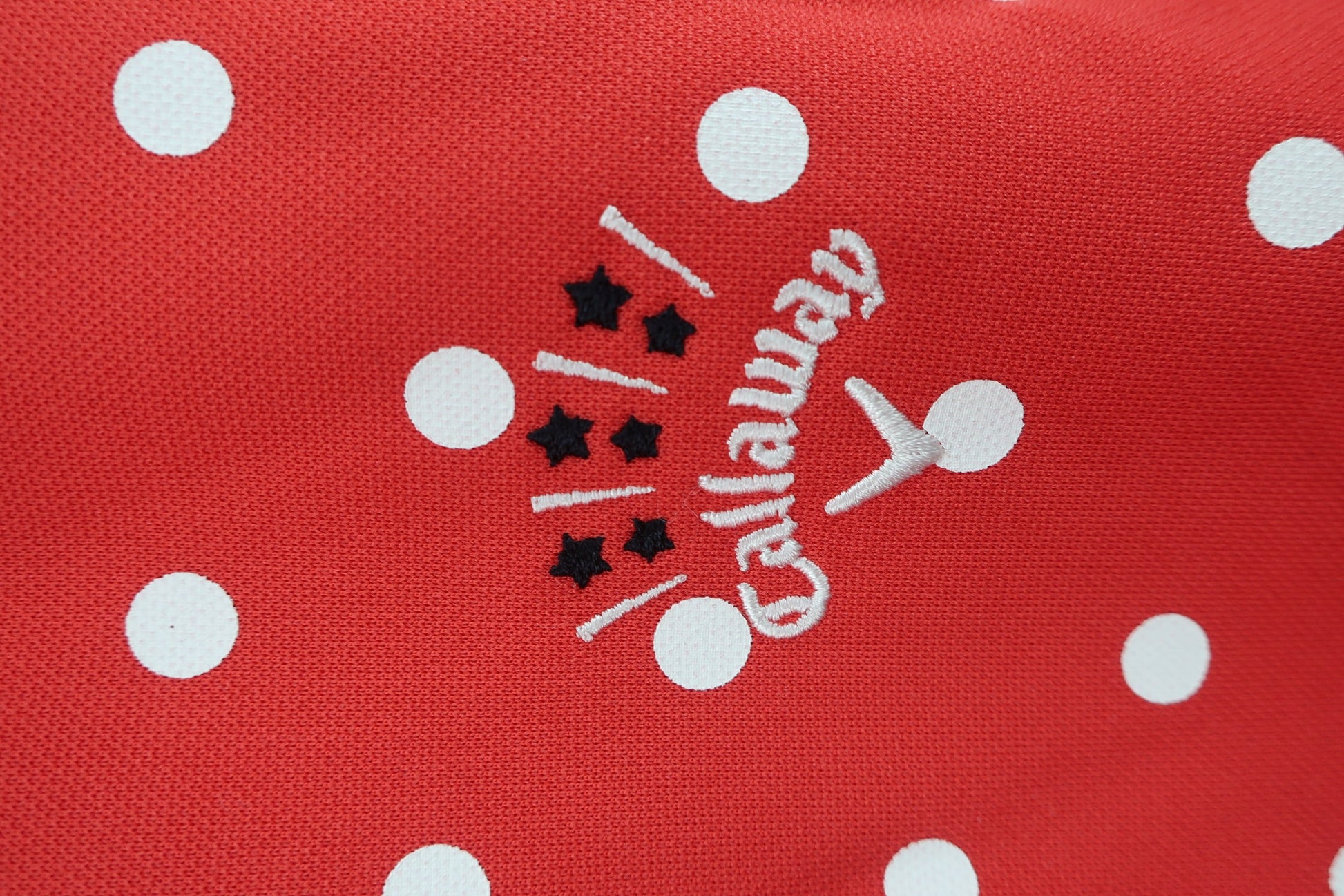Callaway(キャロウェイ) ブルゾン 赤白水玉 レディース L 241-6158801 A-2