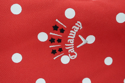 Callaway(キャロウェイ) ブルゾン 赤白水玉 レディース L 241-6158801 A-2