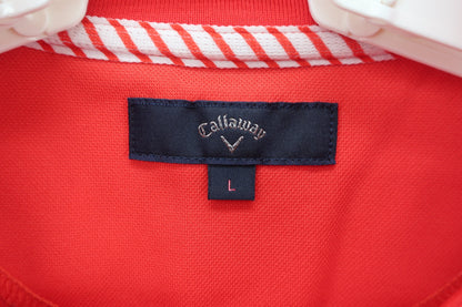 Callaway(キャロウェイ) ブルゾン 赤白水玉 レディース L 241-6158801 A-3
