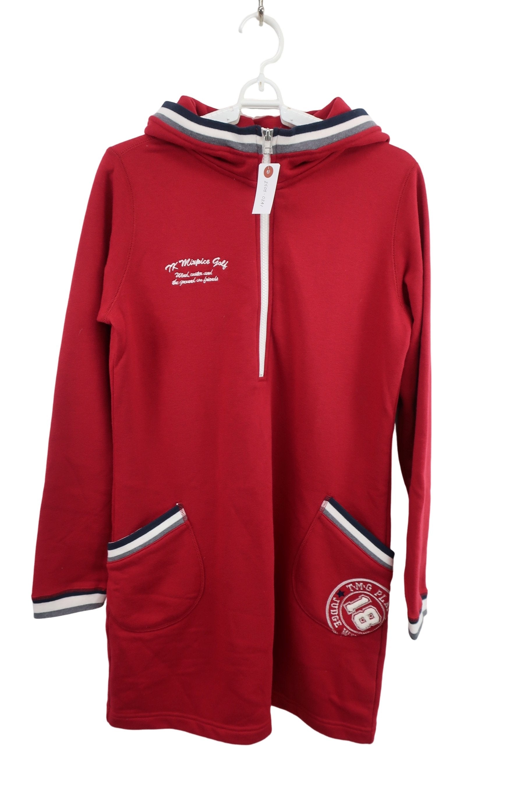 TK MIXPICE(ティーケーミクスパイス) スウェットワンピース 赤 レディース L A-1