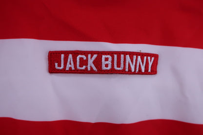 Jack Bunny(ジャックバニー) ハーフジップスニード 赤白ボーダー メンズ 4 262-9120101 A-6