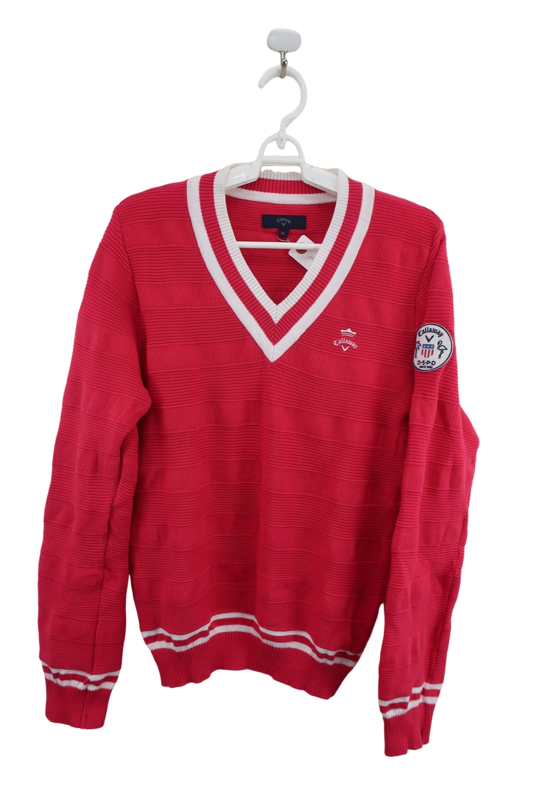 Callaway(キャロウェイ) Vネックセーター ピンク レディース LL 241-160872 A-1