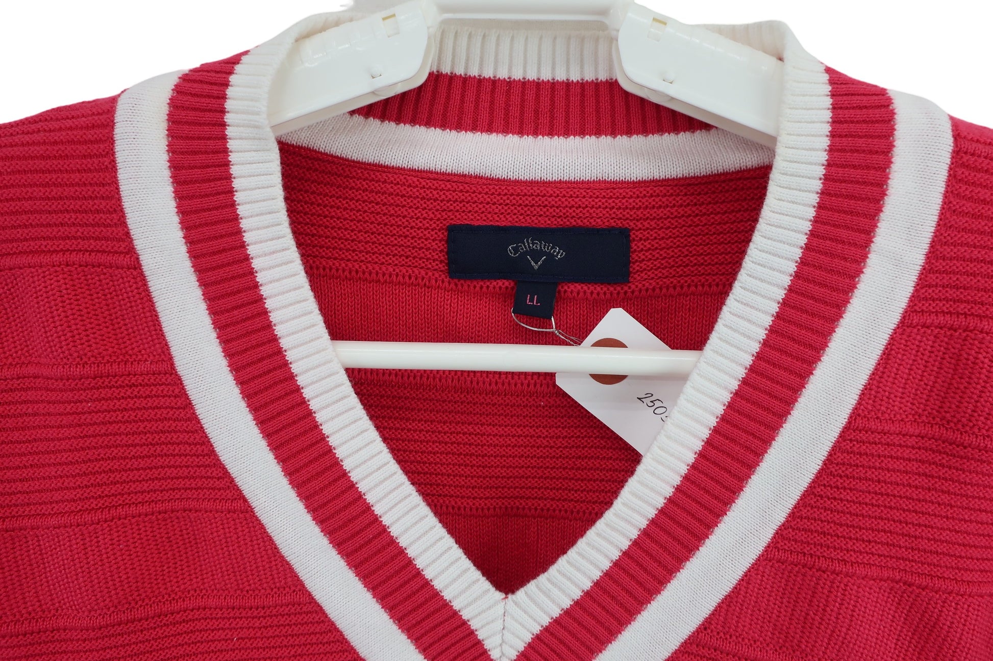 Callaway(キャロウェイ) Vネックセーター ピンク レディース LL 241-160872 A-3