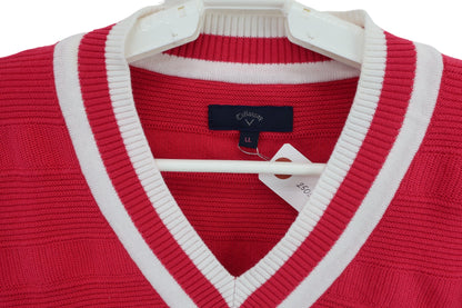 Callaway(キャロウェイ) Vネックセーター ピンク レディース LL 241-160872 A-3