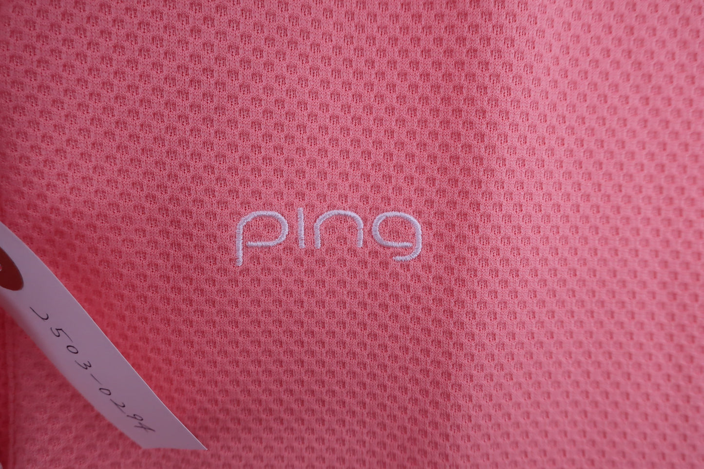 PING(ピン) ノースリーブフリルポロシャツ ピンク レディース M A-3
