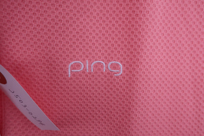 PING(ピン) ノースリーブフリルポロシャツ ピンク レディース M A-3