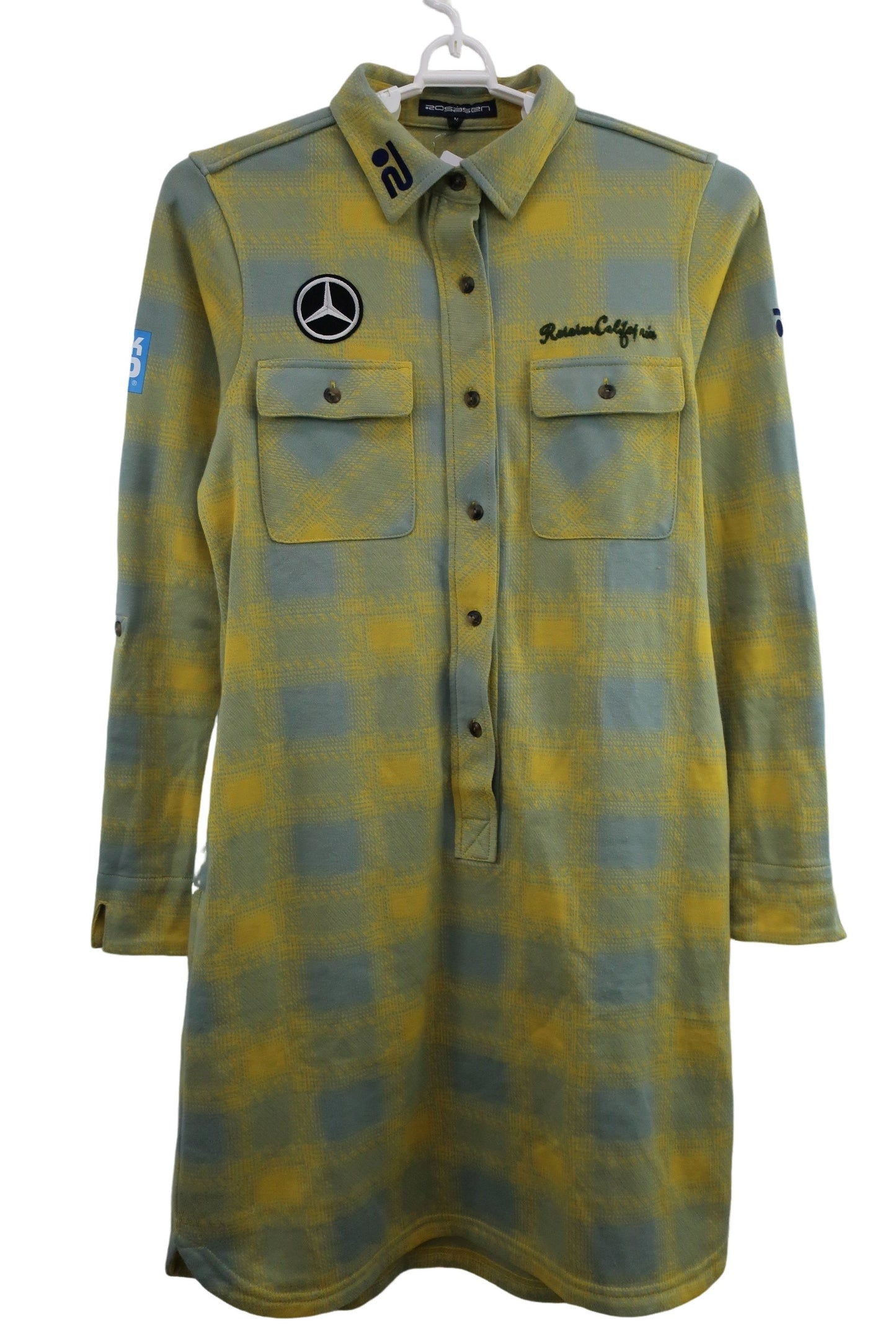 Rosasen(ロサーセン) 長袖ポロワンピース 黄色系 レディース M A-1