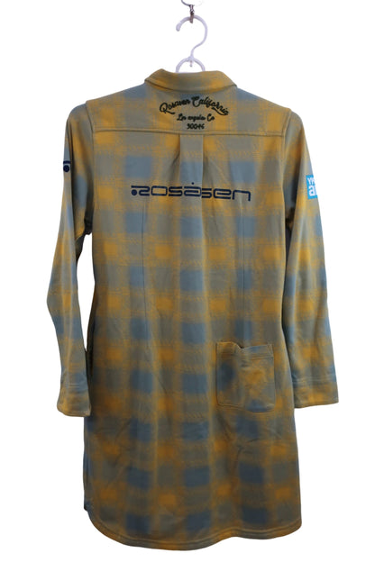 Rosasen(ロサーセン) 長袖ポロワンピース 黄色系 レディース M A-7