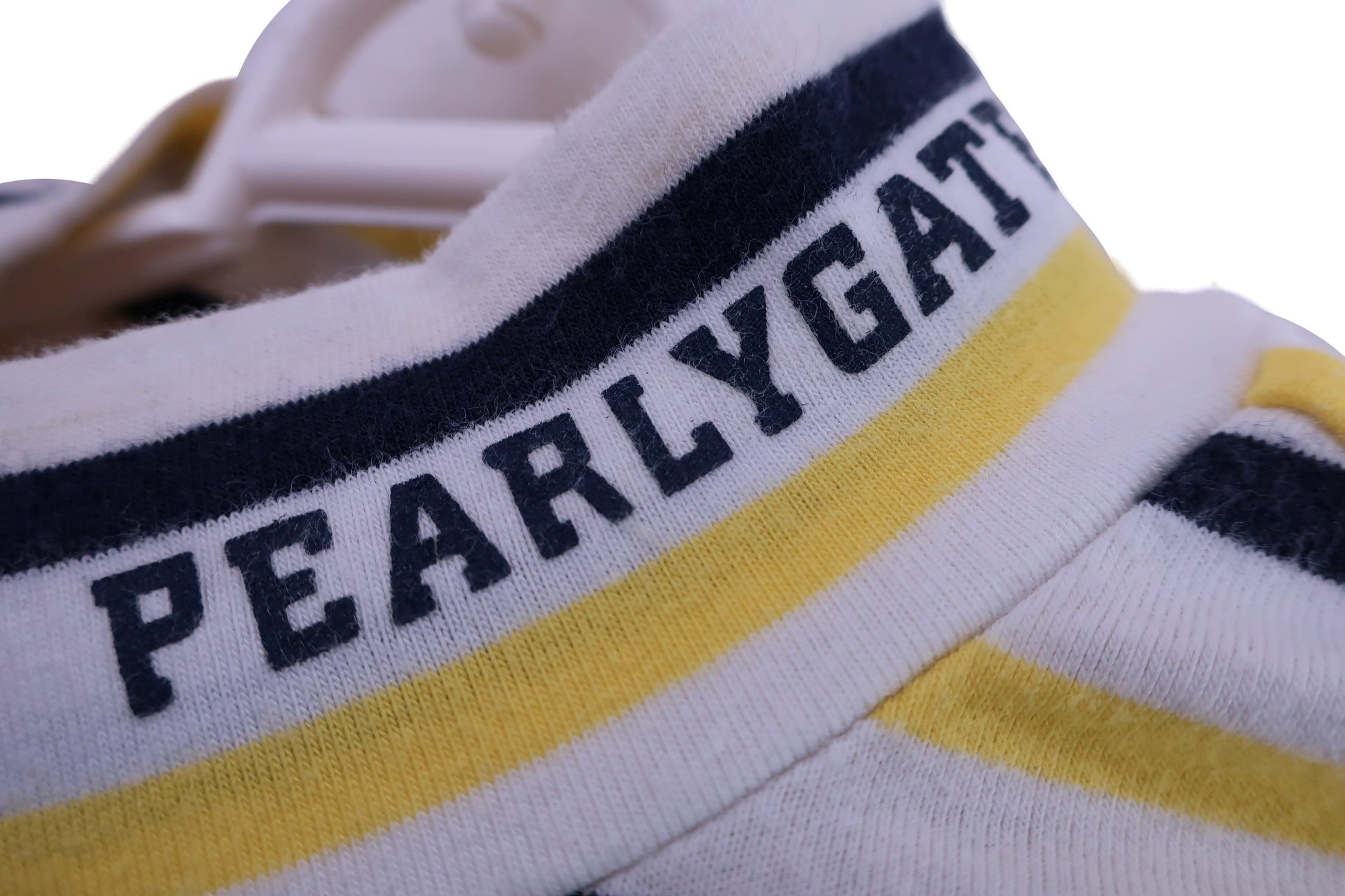 PEARLY GATES(パーリーゲイツ) 半袖モックネックシャツ 白黄色ネイビーボーダー レディース 1 055-6167304 B-4