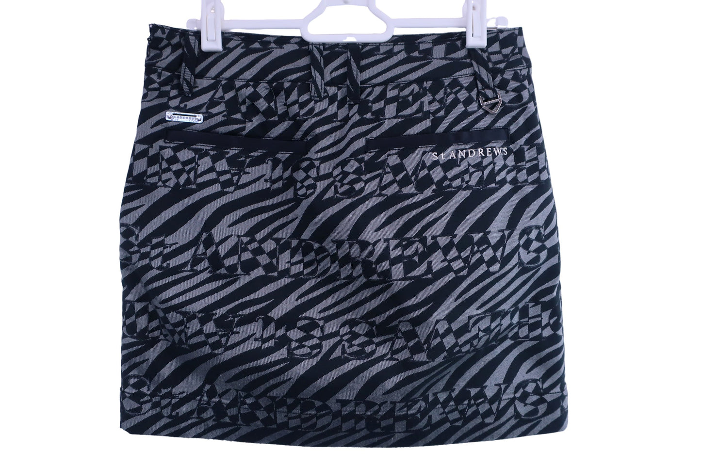 St ANDREWS(セントアンドリュース) スカート 黒グレー総柄 レディース M 043-3134304 A-3
