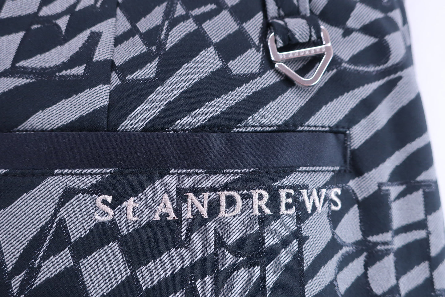 St ANDREWS(セントアンドリュース) スカート 黒グレー総柄 レディース M 043-3134304 A-4