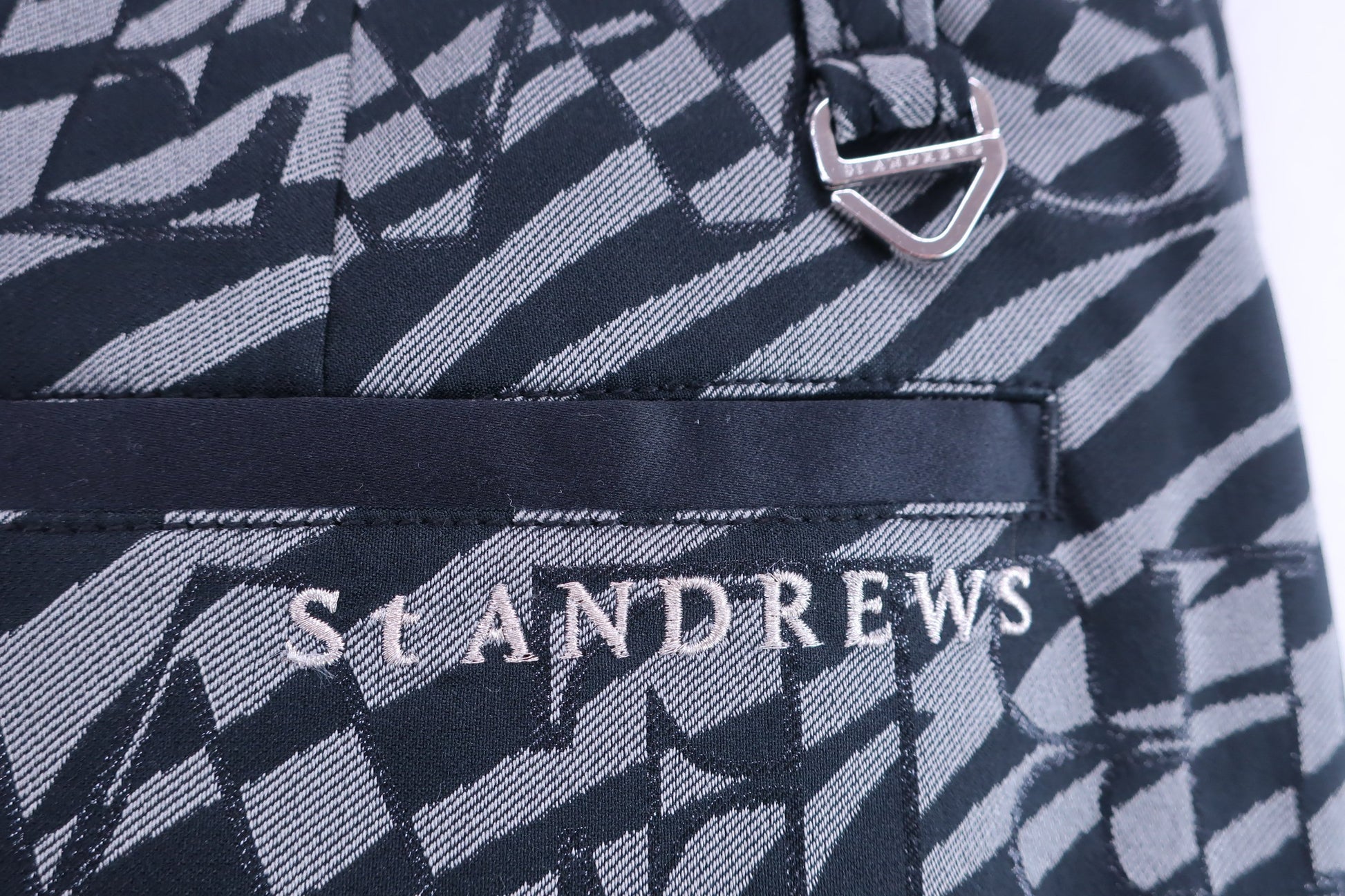 St ANDREWS(セントアンドリュース) スカート 黒グレー総柄 レディース M 043-3134304 A-4