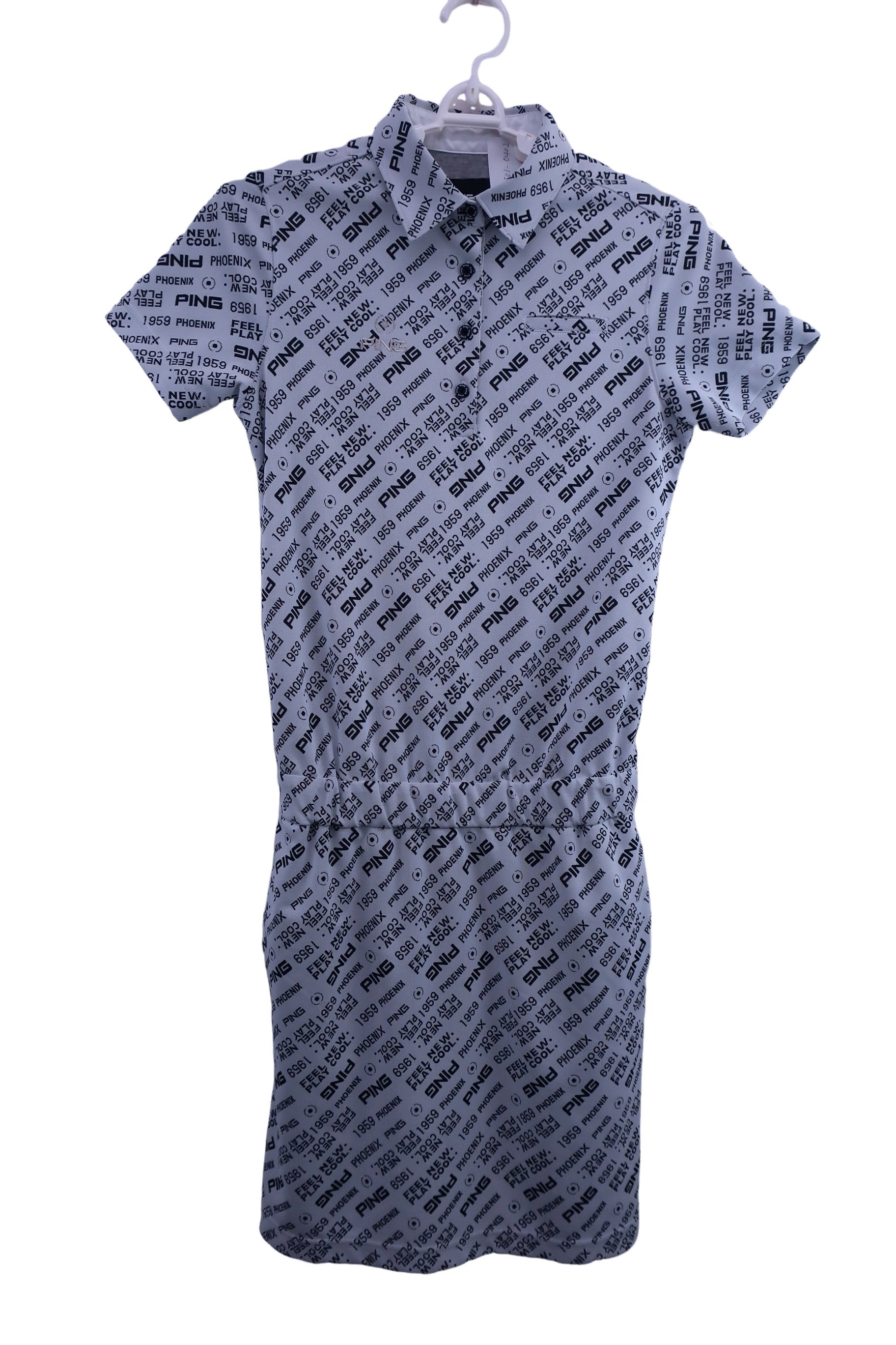 PING(ピン) ワンピース グレー総文字柄 レディース SS 622-2124300 A-1